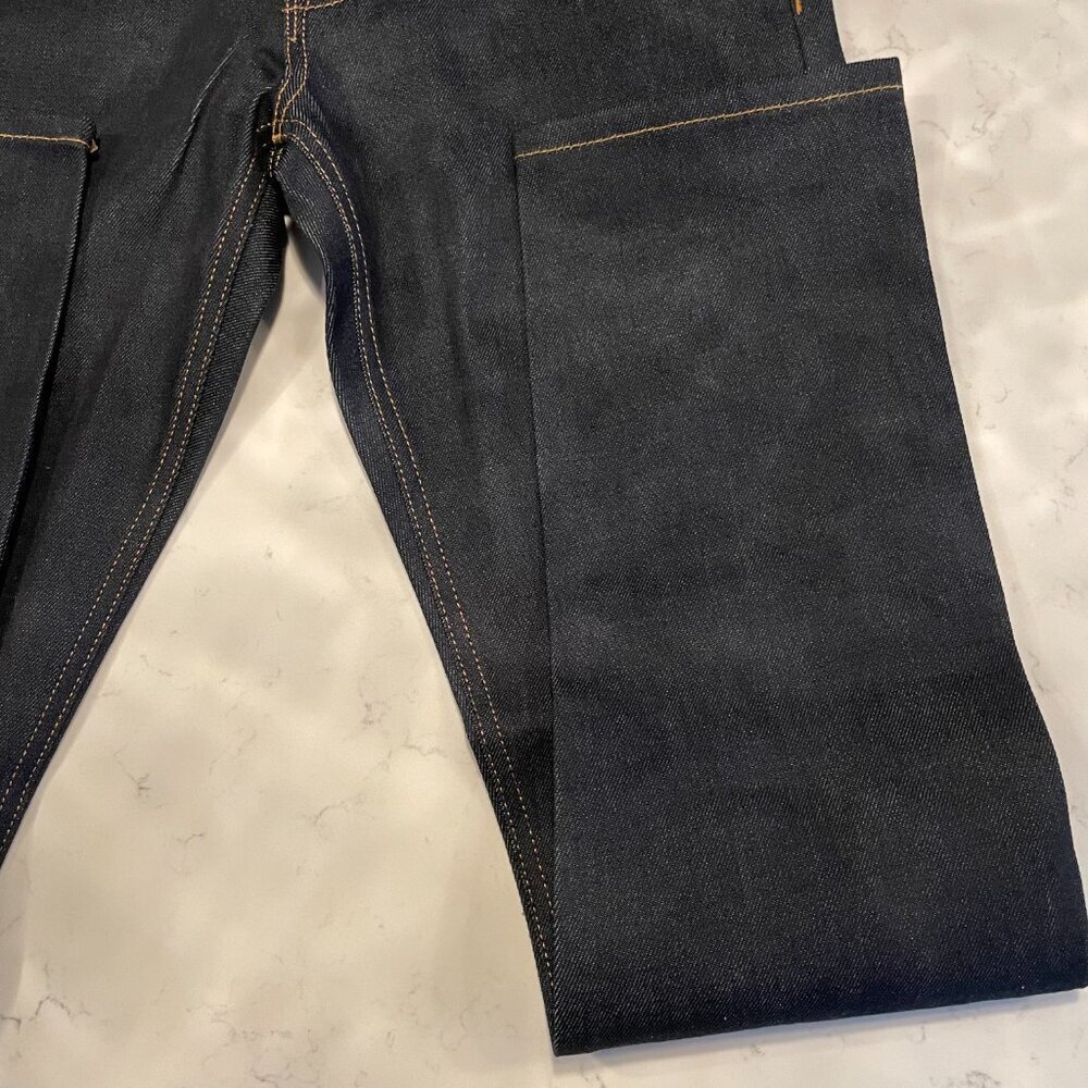 J. Lindeberg Stockholm Jake Raw Reg Rise Rg Tapered Leg Dk Wash Jeans Blue 29x32 - Picture 3 of 16